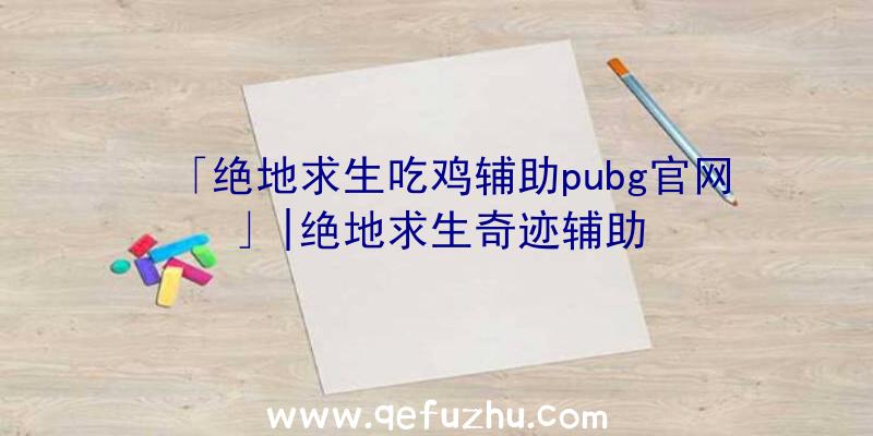 「绝地求生吃鸡辅助pubg官网」|绝地求生奇迹辅助